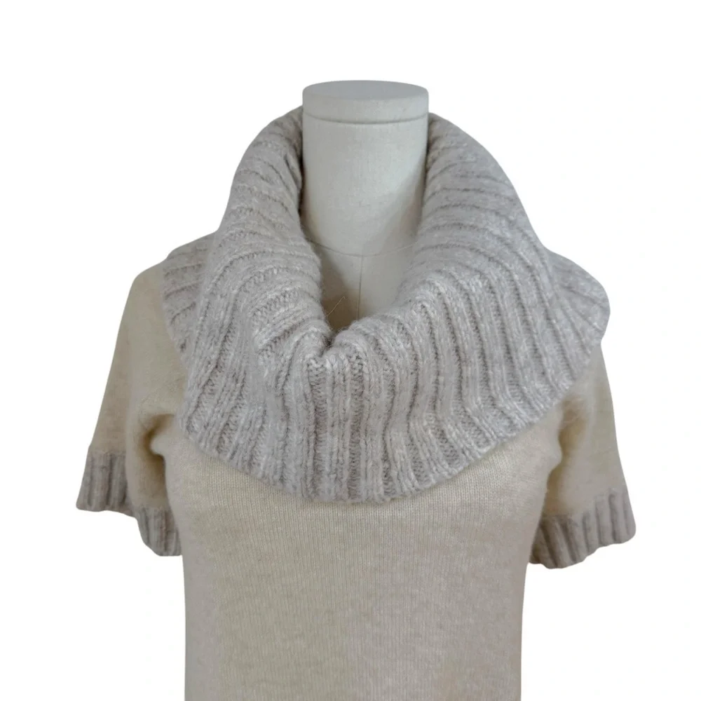 Alice + Olivia Cream Cowl Neck Sweater